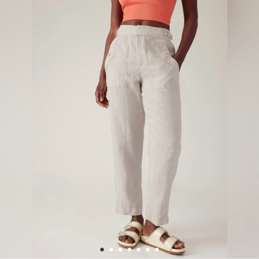 NWT • Athleta Voyager Linen Pant (Undyed) - 10 Tall